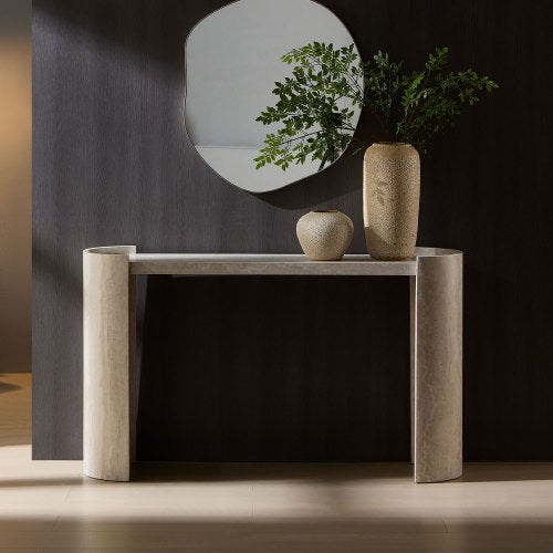 53.15 Inch Faux MARS marble Pattern Entryway Table for Living Room,Narrow Console Table wit, Modern Design MDF Skinny Sofa Table Entrance Table for Hallway, Entrance