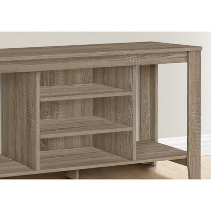 48 Inch Dark Taupe Space-Saving TV Stand with Multi Adjustable Storage Shelves