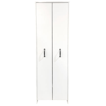 4-Tier Freestanding Pull-Out Door Bookcase Mobile Storage Cabinet with Wheels for Home Office Bedroom