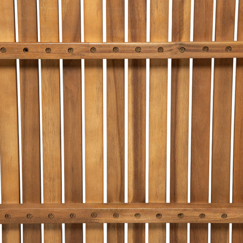 69" Acacia Wood Outdoor Dining Table with Slatted Top, 300 lbs Weight Capacity, Ideal for Patio & Garden Gatherings, Natural Color