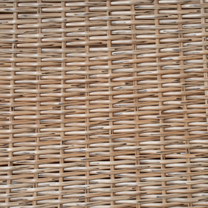 Outdoor Acacia Wood Dining Table,Teak Finish+ Brown Wicker