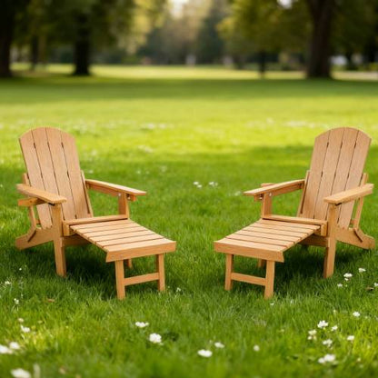 2-Piece All-Season Outdoor Lounge Chairs For Patio Leisure & Garden Relaxation Moments