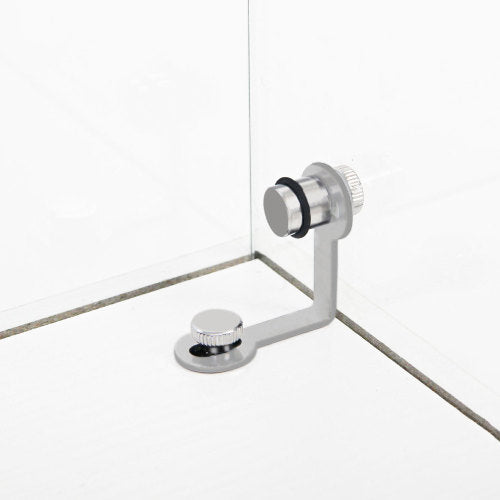 White Tempered Glass Display Cabinet With Remote Control Light & Lockable Casters