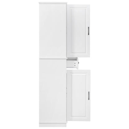 71inch  Farmhouse Pantry Cabinet with Pull-Out Organizers White