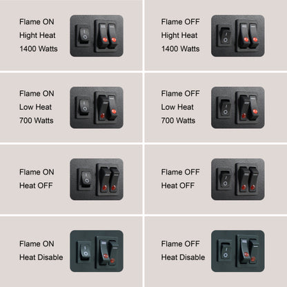 17 inch Freestanding Electric Fireplace Stove heater with 3D Flame effect,Black