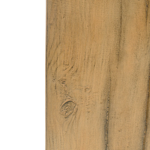 Wood-Look Square-Column MGO End Table, H33.75",Wood-Like Distressed Finish, Mix with Different Heights, Indoor Outdoor Use,Natural Color