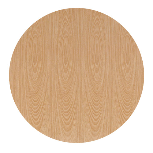 47 Inch Round Farmhouse Dining Table, Oak Finish