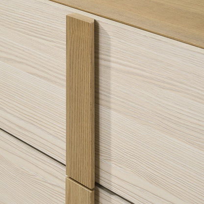 Natural Wood 2-Drawer Nightstand