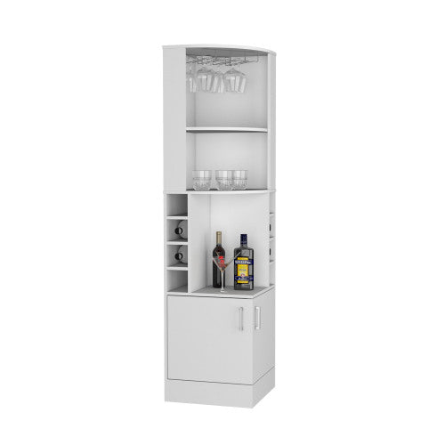 Corner Bar Cabinet, Double Door Cabinet, Glass Rack, Eight Built-in Wine Rack