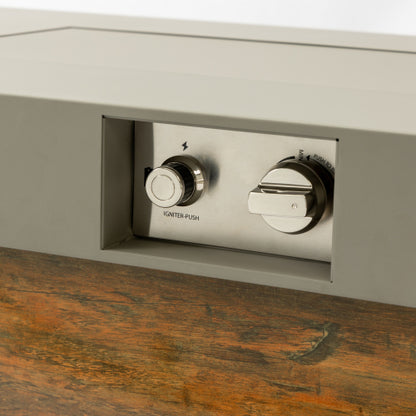 48_inch Iron Fire Pit Table with Wood Grain