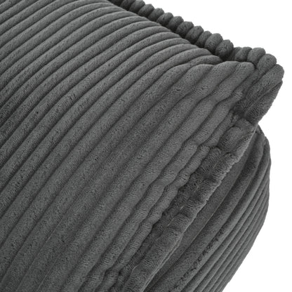 85.4 inch  U-Shape Modern Curved Corduroy Sofa with 2 Decor Throw Pillows