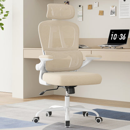Ergonomic Office Chair, Desk Chair with Headrest and Lumbar Support, High Back Swivel Home Office Chair with Headrest for Home Office Bedroom, Gifts