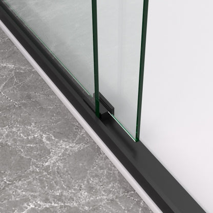 44-48"x72" Aluminum Frame Double Sliding Shower Door,Bypass Bathroom Sliding Door with Premium 5/16" (8mm)