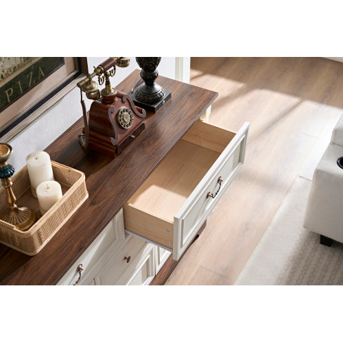 8 Drawer Dresser Chest for Bedroom with Wooden Base and Riser Trim, Wooden Rustic Rustic Chest of Drawers, Storage Dresser for Bedroom, Living Room