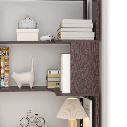 90cm Freestanding Corner Bookshelf with Anti-Tip Design