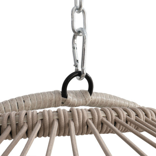 Outdoor garden rattan egg swing chair hanging chair PE hanging chair WHITE