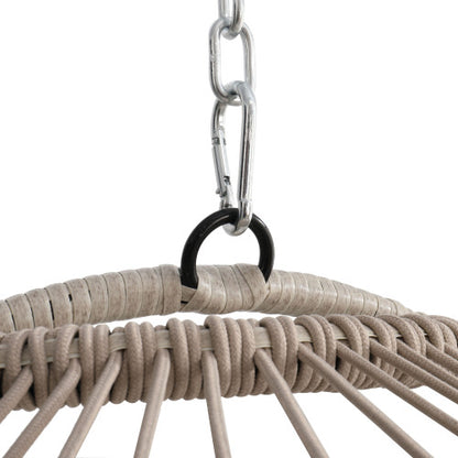 Outdoor garden rattan egg swing chair hanging chair PE hanging chair WHITE