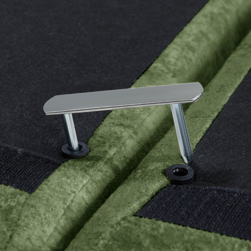 Green Velvet Ottoman with Modular Sectional Sofa Style Design