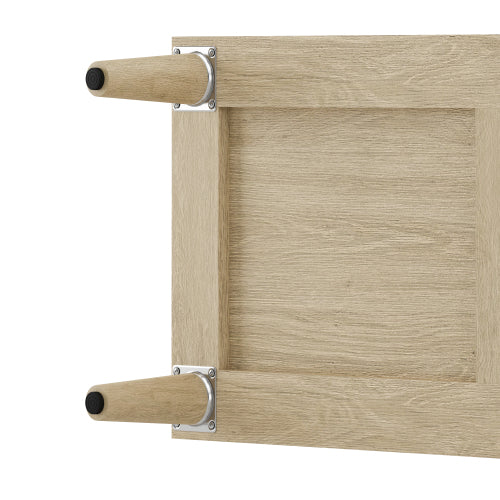 70 Inch Natural Rattan 4-Door Sideboard Adjustable Shelf Storage Cabinet With Solid Wood Legs Easy Assembly