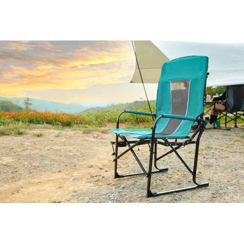 Camping Directors Chair, Heavy Duty,Oversized Portable Folding Chair with Side Table, Pocket for Beach, Fishing,Trip,Picnic,Lawn Blue