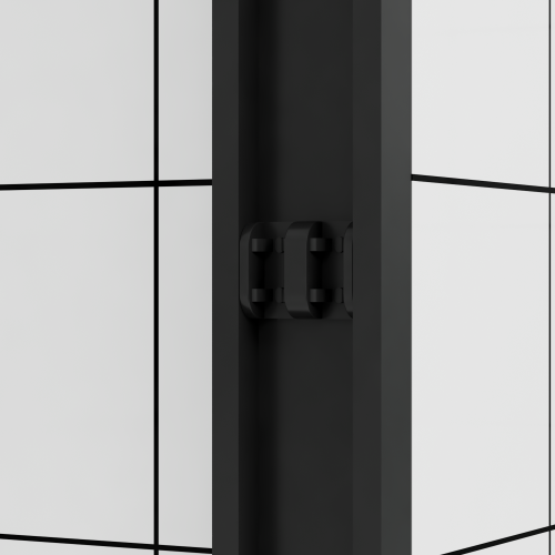 56-60"x74" Aluminum Frame Double Sliding Shower Door,Bypass Bathroom Sliding Door with Premium 1/4" (6mm) Clear Tempered Glass, Black Hardware Sliding Glass Shower Enclosure,Matte Black Finished