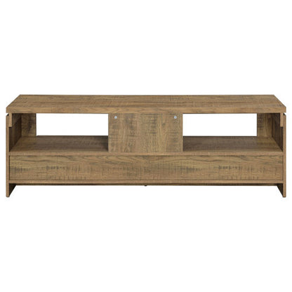 Mango 59 inch TV Stand with 2 Drawers and Open Storage Shelf