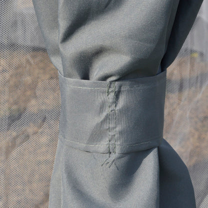 Outsunny 12' x 12' Round Outdoor Gazebo, Patio Dome Gazebo Canopy Shelter with Double Roof, Netting Sidewalls and Curtains, Zippered Doors, Strong Steel Frame, Grey