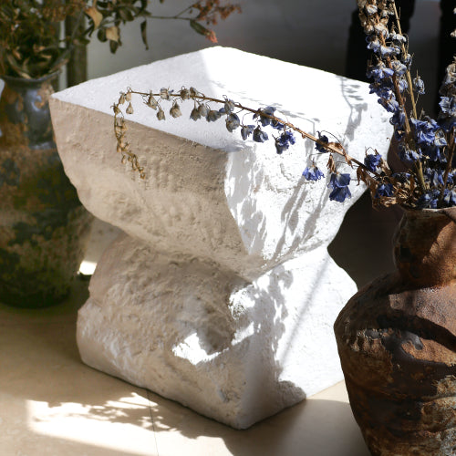 Cleo Outdoor Paito Modern Minimalist MGO Side Table, White