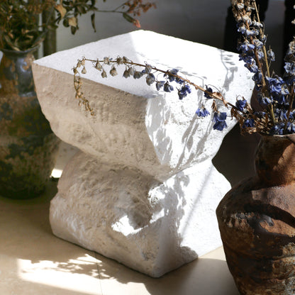 Cleo Outdoor Paito Modern Minimalist MGO Side Table, White