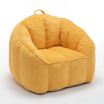 Corduroy Giant Bean Bag Chair Sofa with Armrests for Adults & Teens
