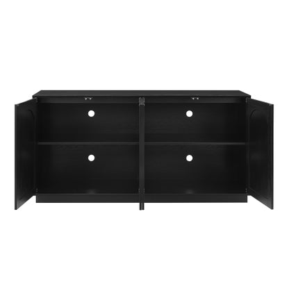 Modern 64 inch TV Stand with Magnetic Doors and Adjustable Storage