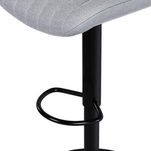 Swivel Bar Stools with Adjustable Height (35.03-43.7 Inches), Backrest, and Soft Knit Fabric - Ideal for Kitchen Island, Bar Counter, Dining Room, Grey(Set of 2)