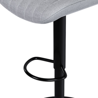 Swivel Bar Stools with Adjustable Height (35.03-43.7 Inches), Backrest, and Soft Knit Fabric - Ideal for Kitchen Island, Bar Counter, Dining Room, Grey(Set of 2)
