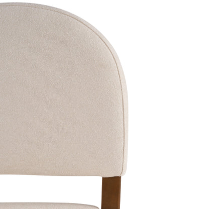 26inch  Seat Height Fabric & Rubberwood Bar Stool, Beige Upholstery with Adjustable Floor Leveler, Spacious Seat for Kitchen Island(Beige,set of 2)