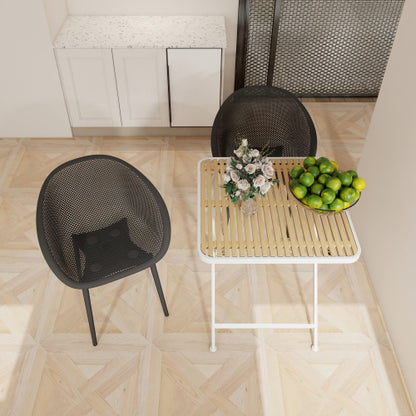 Holiday - 2-Pack Modern Lounge Chairs – Indoor/Outdoor All-Weather PP Plastic, Lightweight for Patio, Beach, Living Room (Warm Grey)