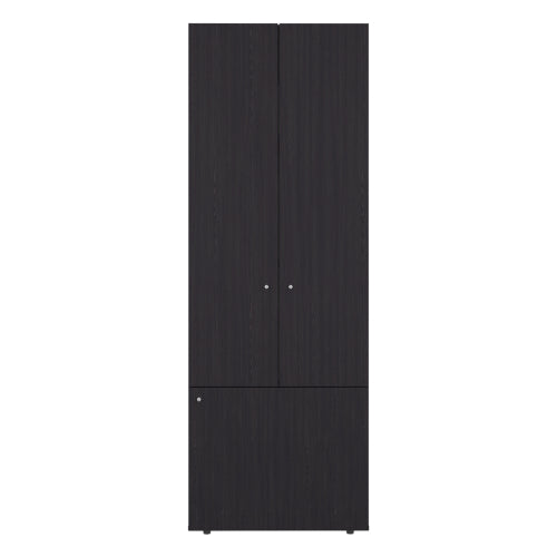 Armoire 66.9" H, 3 Doors, 3 Shelves, Black Wengue - Bedroom