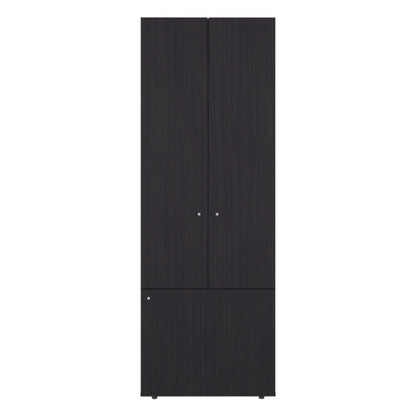 Armoire 66.9" H, 3 Doors, 3 Shelves, Black Wengue - Bedroom