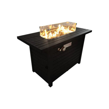 24 Steel Propane Fire Pit Table with Cover