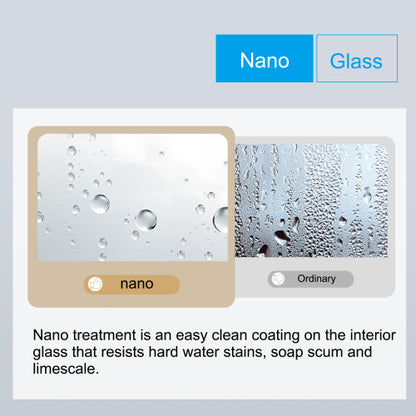 Glass shower door, sliding door, with 5/16" tempered glass and Matted Black finish 6074