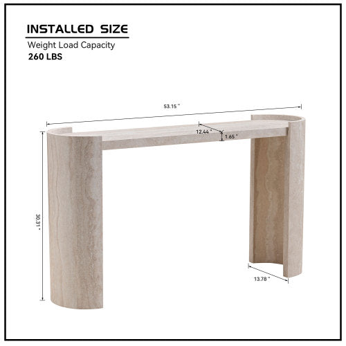 53.15 Inch Faux MARS marble Pattern Entryway Table for Living Room,Narrow Console Table wit, Modern Design MDF Skinny Sofa Table Entrance Table for Hallway, Entrance