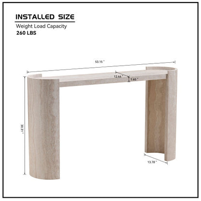 53.15 Inch Faux MARS marble Pattern Entryway Table for Living Room,Narrow Console Table wit, Modern Design MDF Skinny Sofa Table Entrance Table for Hallway, Entrance