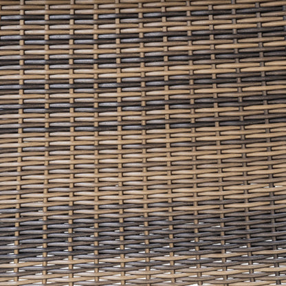 Outdoor Acacia Wood Dining Table,Teak Finish+ Grey Wicker