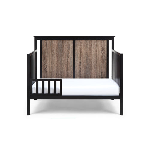 4-in-1 Convertible Crib Black/Vintage Walnut