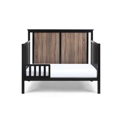 4-in-1 Convertible Crib Black/Vintage Walnut