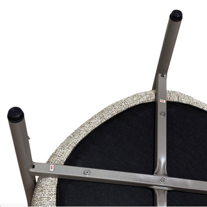 Holiday - Modern 2-Piece Accent Chair Set with Coffee Table – Warm Grey PP & Steel Frame Sofa Set, Soft Cushioned Seating for Living Room, Lounge, Balcony (2 Chairs + 1 Table)