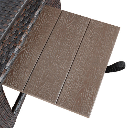 Outdoor Recliner Chair,Separate Adjustment Mechanism PE Wicker Adjustable Reclining Lounge Chair and Removable Soft Cushion,Modern Armchair and Ergonomic for Home, Sunbathing or Relaxation