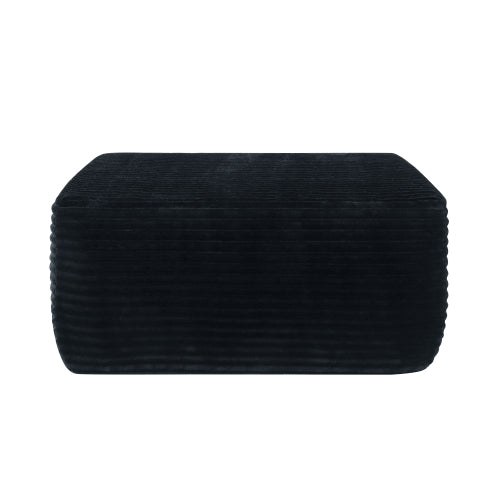 Plush Ottoman Black Modular Sofa Accent Ottoman for Living Room