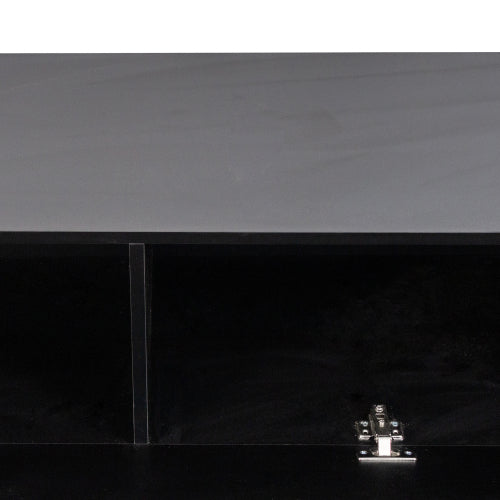Wall Mount Floating Melamine TV Console Drop Down Hidden Cabinet Media Storage Shelf