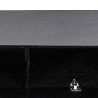 Wall Mount Floating Melamine TV Console Drop Down Hidden Cabinet Media Storage Shelf