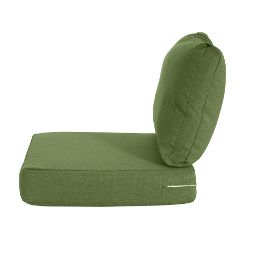 Noah Outdoor Club Chair Cushion Set, Seat Cushion and Back Cushion, Green